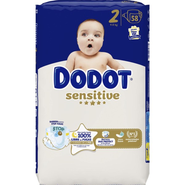 Dodot Sensitive pañales talla 2 (4‑8 kg)